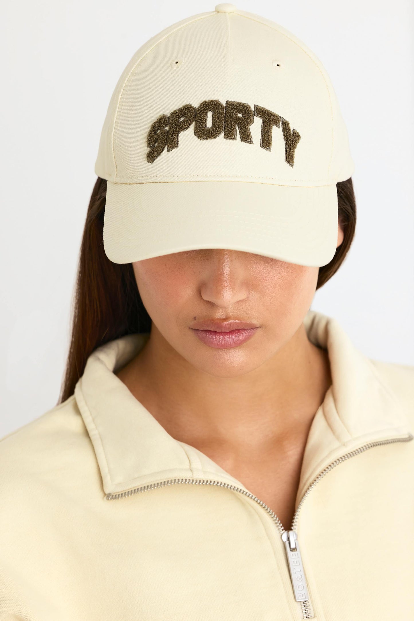 Appliqu�� Baseball Cap in Bone