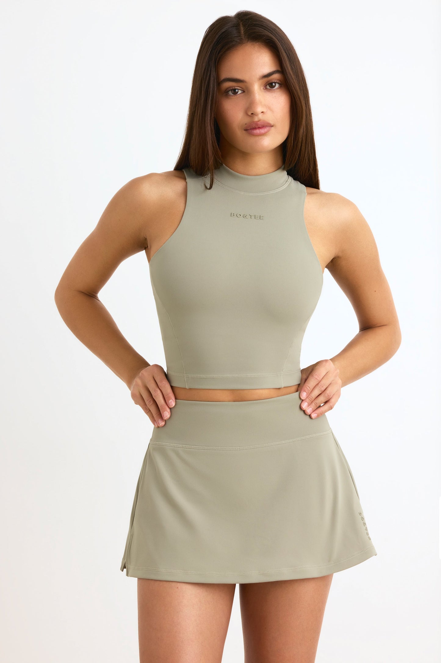 Soft Active Mini Skort in Mineral