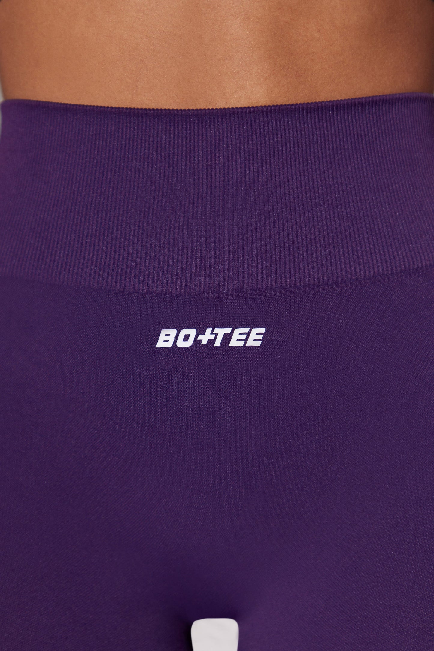 High Waist Super Sculpt Biker Shorts in Purple