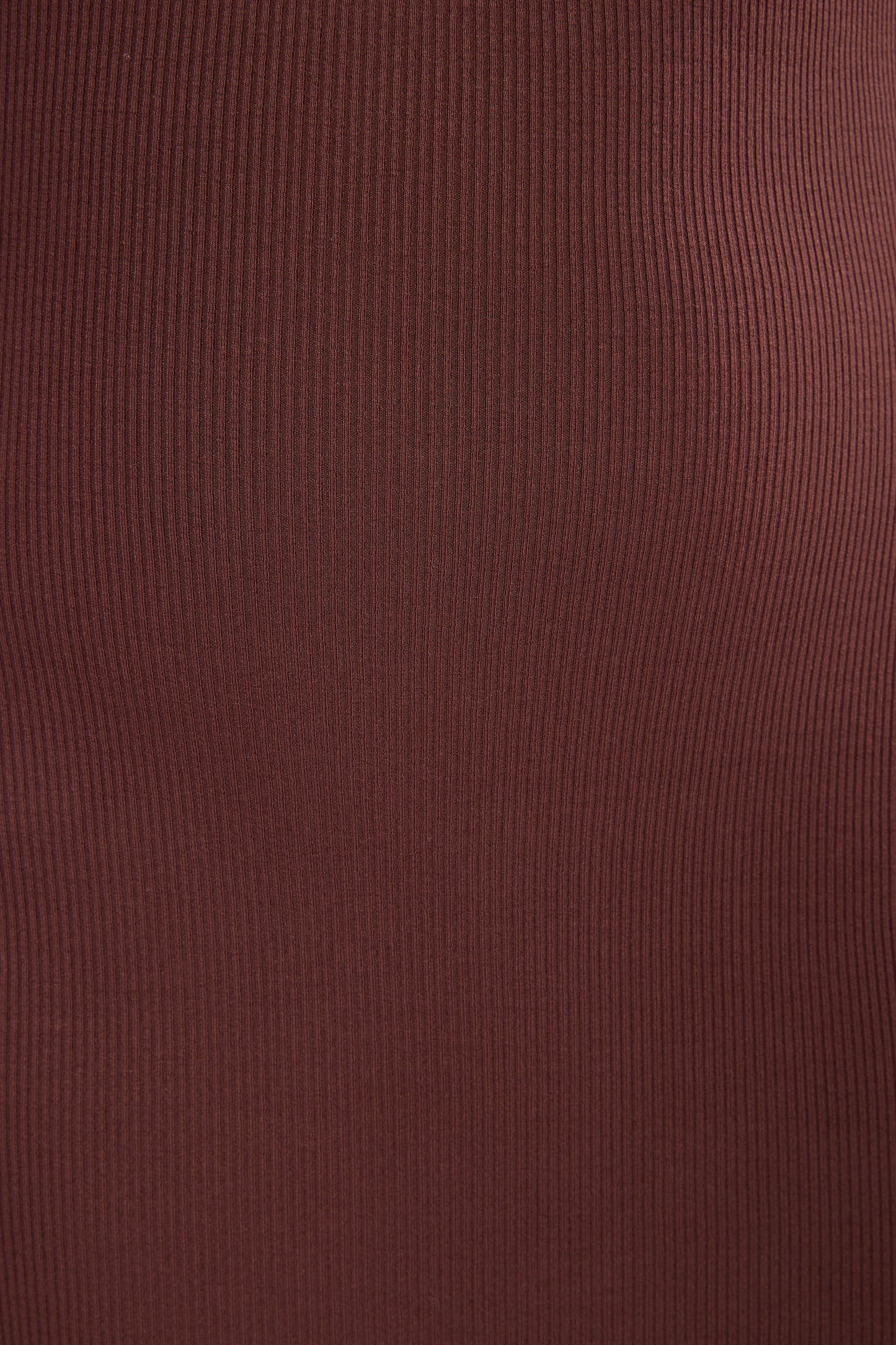 Ribbed Modal Long Sleeve Maxi Dress in Chocolate
