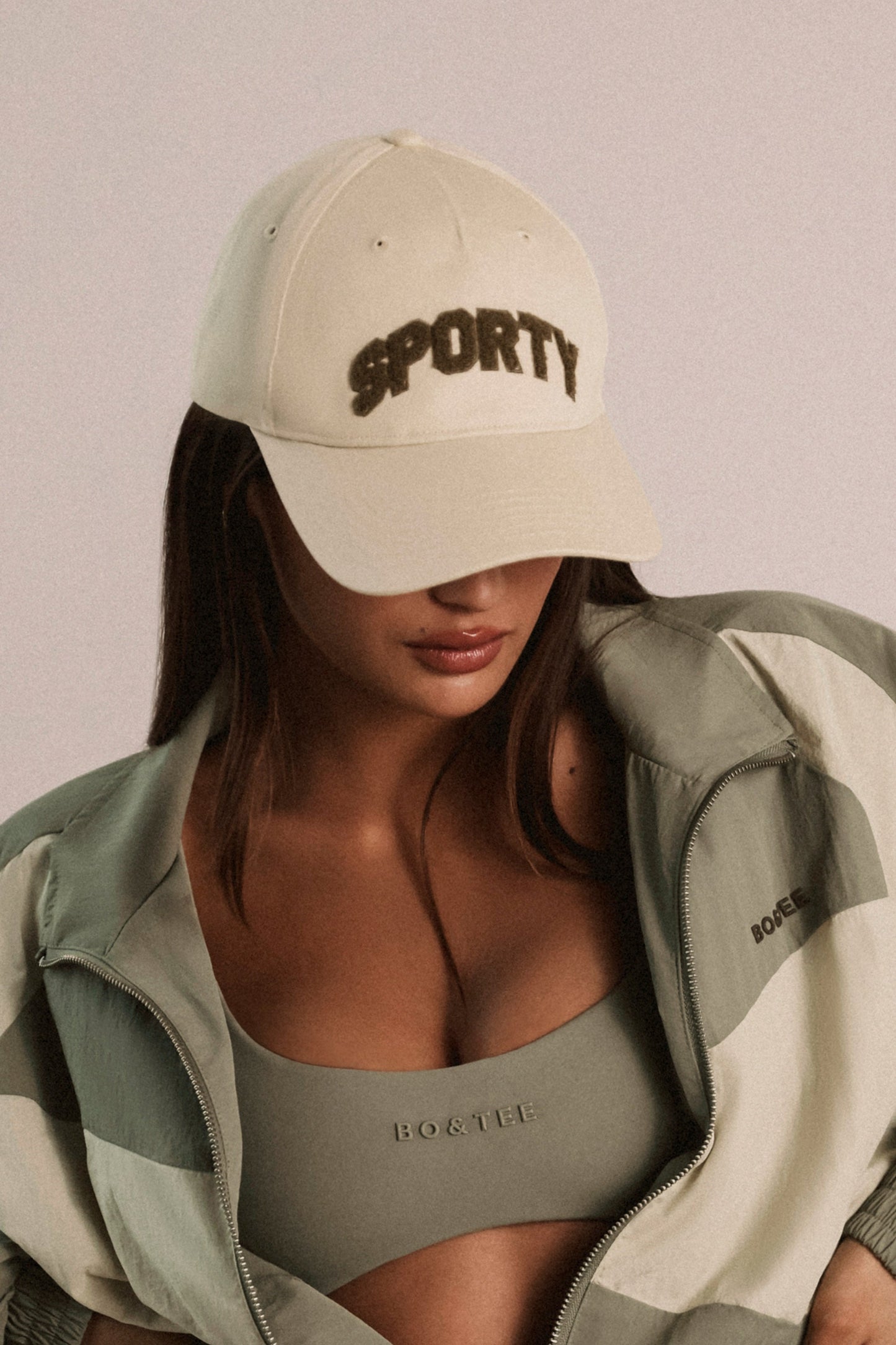 Appliqu�� Baseball Cap in Bone