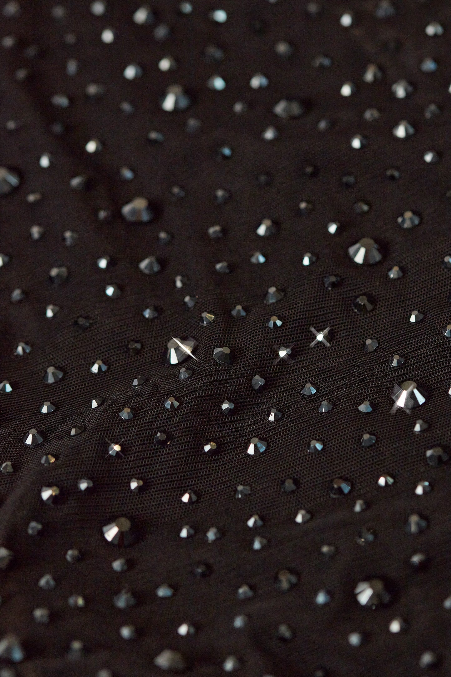 Embellished Cut-Out Mini Dress in Black