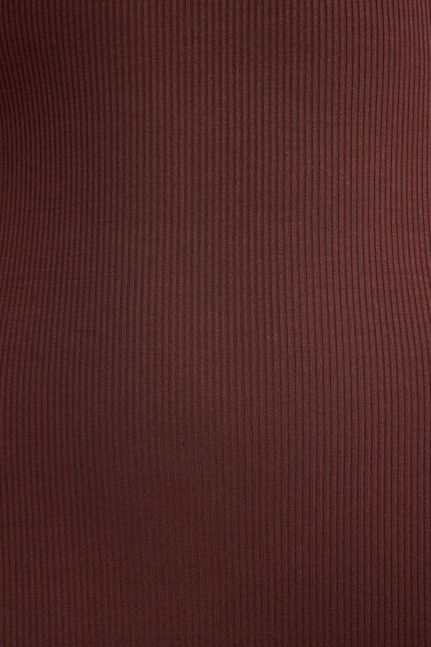 Ribbed Modal Square Neck Maxi Dress in Chocolate