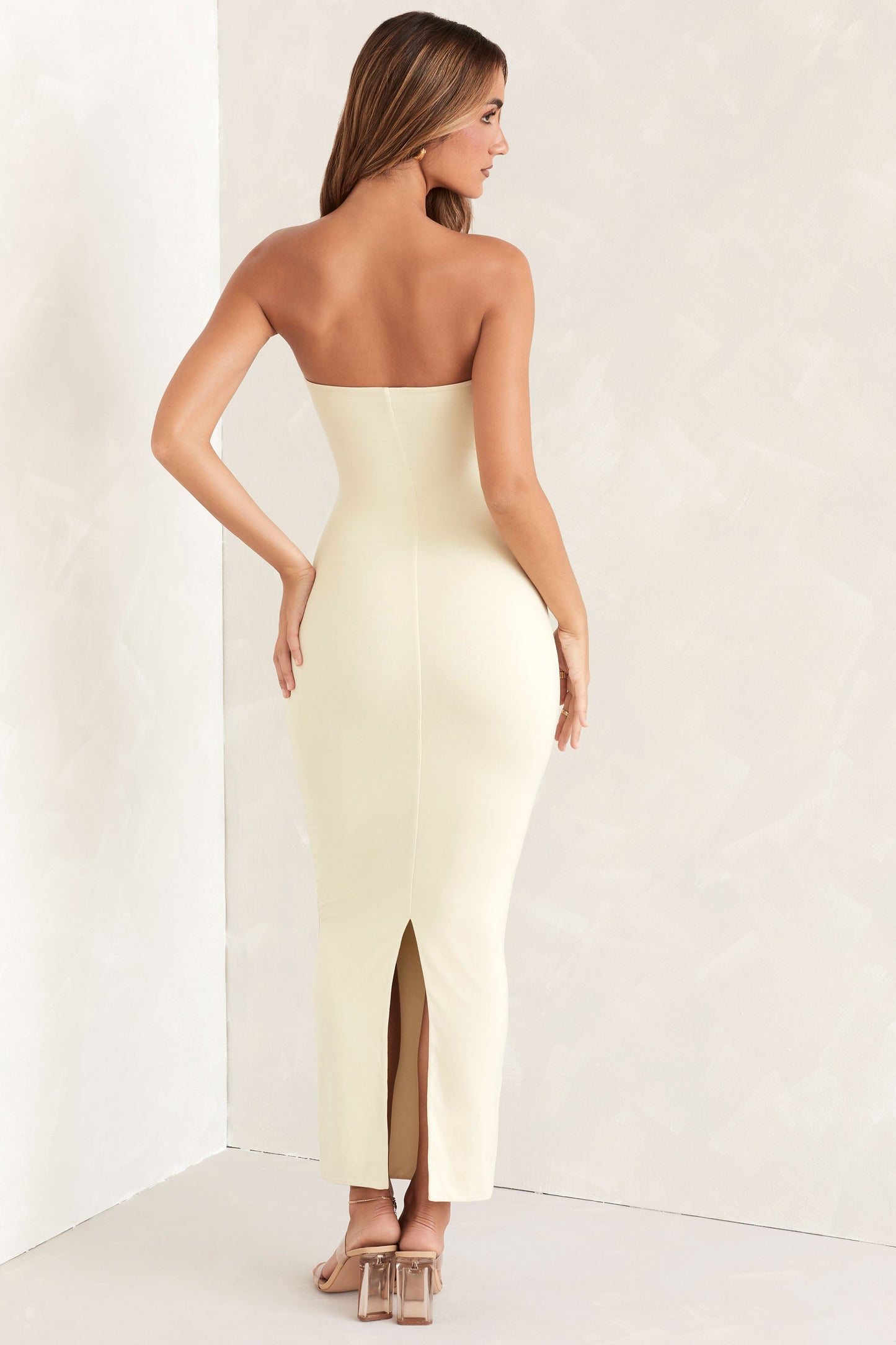 Modal Bandeau Maxi Dress in Ivory