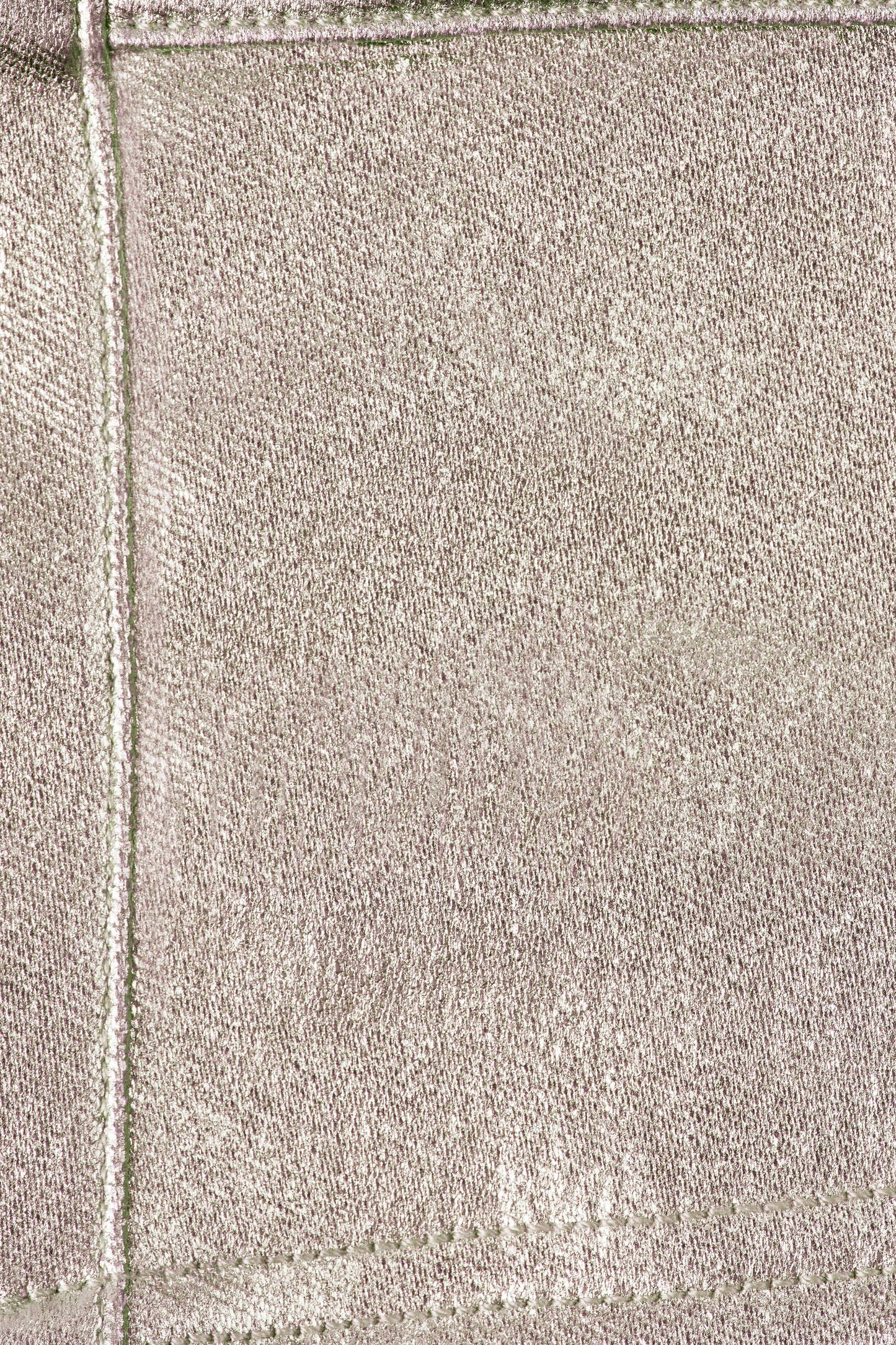 Metallic Denim Mid-Rise Cargo Mini Skirt in Champagne