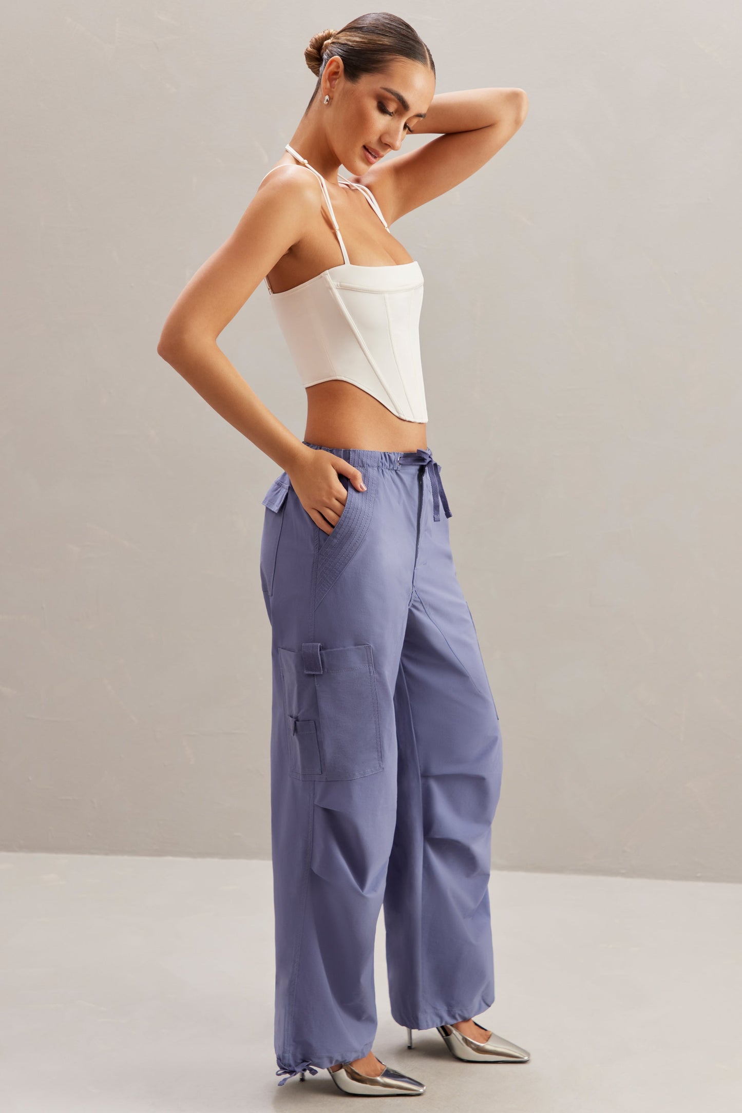 Square Neck Corset Top in Ivory