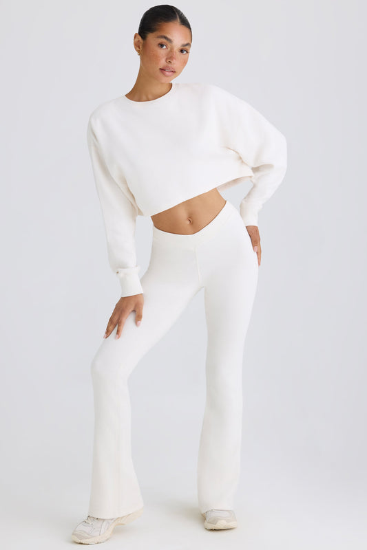 Tall Flared Trousers in White